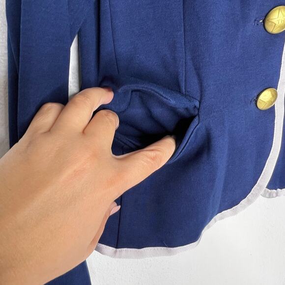 Girls Tommy Hilfiger Classic Blue Notch Blazer Size 7 Small - Picture 2 of 7